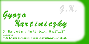 gyozo martiniczky business card